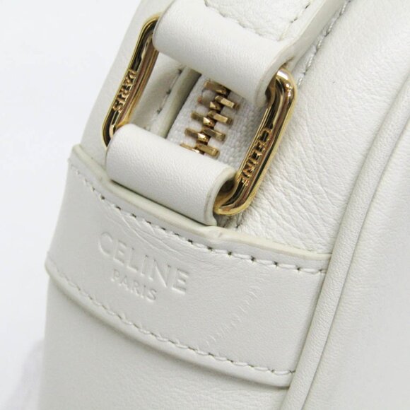 CELINE White Leather Shoulder Bag - Picture 10 of 15